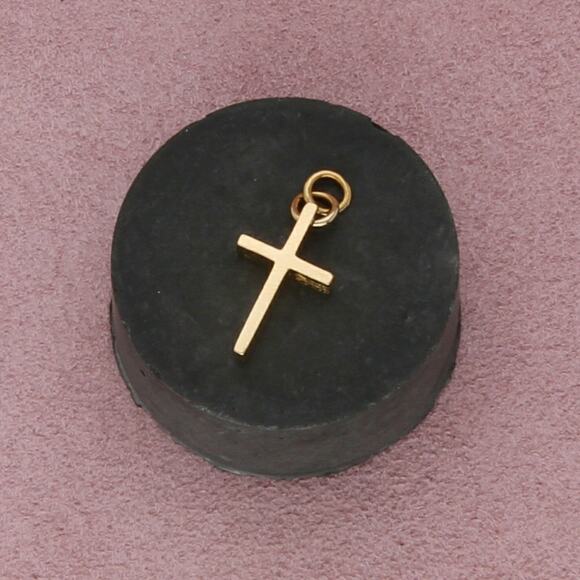 james avery 14k yellow gold retired deep latin cross pendant - Picture 1 of 3